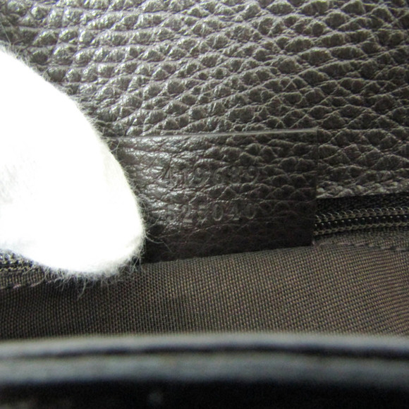 Gucci 419689 Women's Leather Tote Bag Dark Brown - Picture 14 of 15